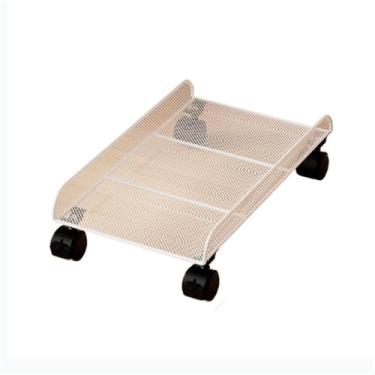 Imagem de VHDY85KA Suporte de CPU de escritório de metal sob a mesa com rodas giratórias de bloqueio, suporte para PC para jogos, suporte de PC para chão, suporte de CPU adequado para a maioria dos acessórios