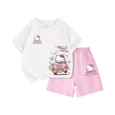 Imagem de Conjunto De Roupas De Algodão Para Meninas Bebês Sanrio Hello Kitty Co