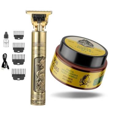 Imagem de Kit Máquina Barba Cabelo + Pasta Lemon Bone Don Alcides