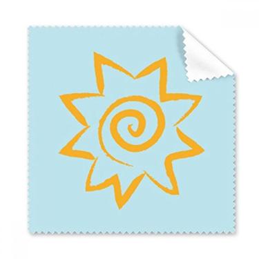 Imagem de Pintura manual amarela Sun Sunshine pano de limpeza de tela de telefone limpador de óculos 5 peças