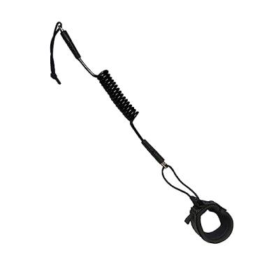 Imagem de de prancha de surf Board Leash Elastic 4.27ft Wrist Strap Telescopic Safety Rope Leash Leash Board Surf Board Leash para Surf, PRETO