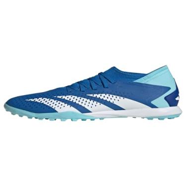 Imagem de adidas Tênis de futebol unissex Predator Accuracy.3 Turf, Azul royal brilhante/branco/azul, 8.5 Women/7.5 Men