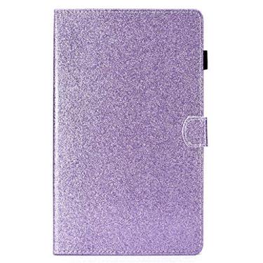 Imagem de Capa com glitter para Samsung Galaxy Tab S6 Lite de 10,4 polegadas (2024/2022/2020), capa carteira magnética Techcircle lisa e brilhante de couro PU com suporte para caneta e compartimentos para