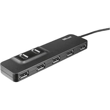 Imagem de Hub USB 2.0 Trust Oila 7P, Preto