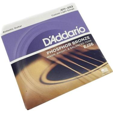 Imagem de D'Addario Encordoamento 011 Para Violão Ej26 Phosphor Bronze - D'Addar