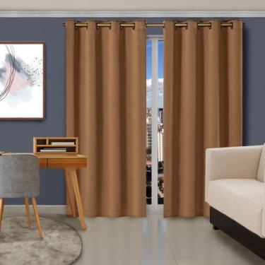 Imagem de Cortina Blackout Sala e Quarto Elegance Avelã 2,80 X 2,60 Metros Casa 