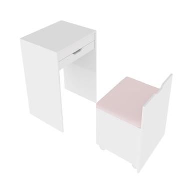 Imagem de Penteadeira para Quarto Decorativa PE2007 MPD Branco/rosa G69 - Gran Belo