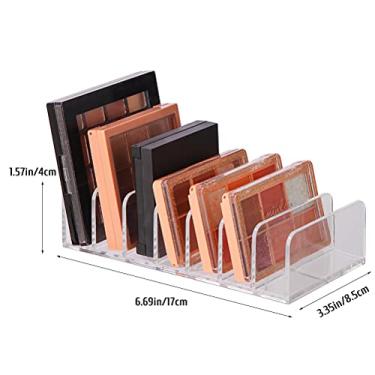Imagem de Organizador de Paleta de Maquiagem, Suporte Acrílico, 7 Seções, Organizadores de Cosméticos Divididos e Armazenamento para Penteadeira