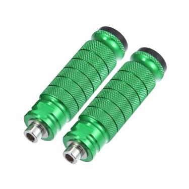 Imagem de A ABSOPRO 1 par de apoios de pé traseiros de liga de alumínio universal verde para bicicleta BMX MTB, ajuste de eixo de 1/10.2 cm, substituição do item