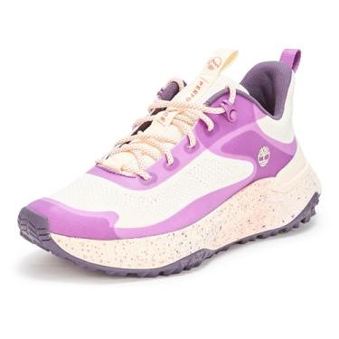 Imagem de Timberland Tênis feminino Motion Access Low com cadarço, Nat W malha roxa brilhante, 9.5 Wide