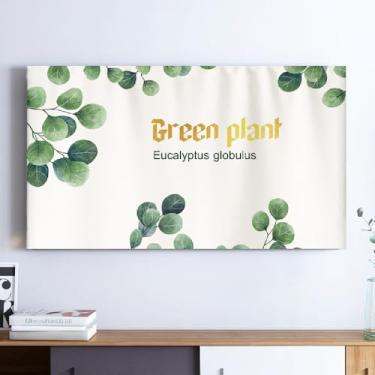 Imagem de Capa protetora de tela de tecido macio à prova de poeira decoração de sala de estar interna capa de TV padrão botânico colorido capa de TV (tamanho: 56 ~ 75 polegadas) - Tipo 03||70 polegadas