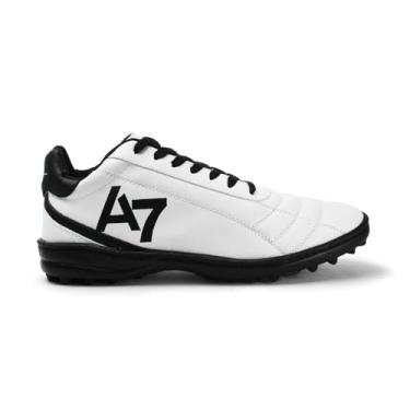 Imagem de Chuteira Society A7 Campo Profissional Chacrobol Quadra Travas Borracha (Branco, BR, Adulto, Numérico, 46)