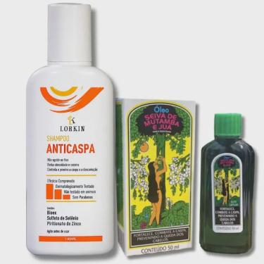 Imagem de Kit Shampoo Anticaspa Lorkin e Óleo Seiva de Mutamba e Juá