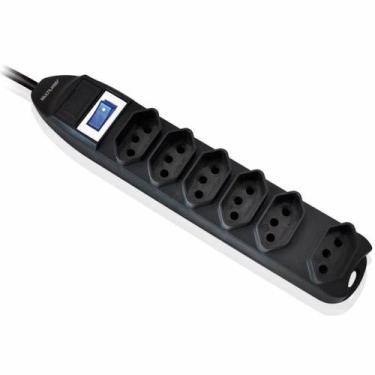 Imagem de Filtro de linha 6 tomadas linear preto wi221 - MULTI