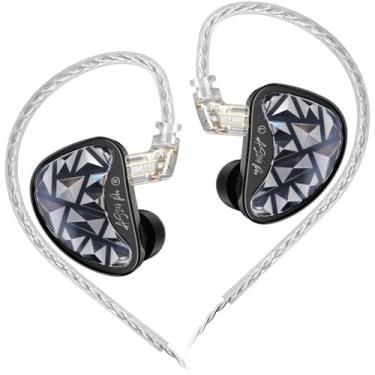 Imagem de Fones de ouvido intra-auriculares KZ AS24 Pro, com isolamento de ruído de graves HiFi, 12 drivers de armadura equilibrada IEM com fio (sem microfone, versão padrão)