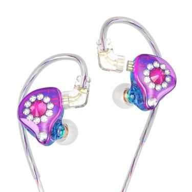 Imagem de CNWUJASS Fone de ouvido QKZ AK6 Spark Hi-Fi, 11 mm PET composto diafragma dinâmico, 3,5 mm no ouvido, fone de ouvido DJ Music com microfone (colorido com microfone)