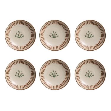 Imagem de Conjunto De Pratos Fundos Porto Brasil Coup Magari 6 Pçs Marrom
