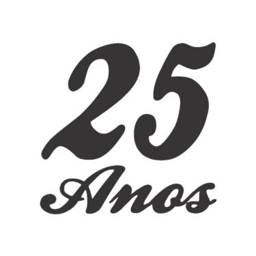 Imagem de Adesivo Para Balão 25 Anos - Preto