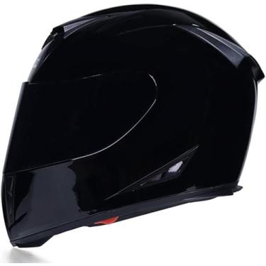 Imagem de Capacete Integral Motocicleta Com Lente Dupla Elegante Capacete De Corrida De Liberação Rápida Capacete Casco Moto Capacetes De Moto, CC05, head circumference/56-58cm