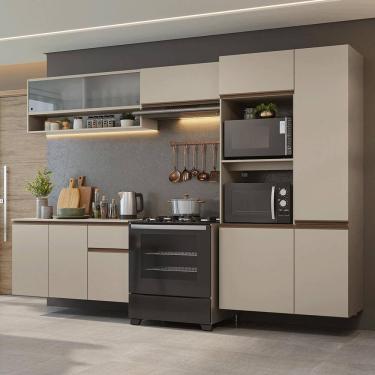 Imagem de Armário de Cozinha Completa 300 cm Suspenso Crema Nice Madesa 06