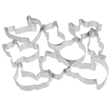 Imagem de HEMOTON Conjunto De Cortador De Biscoitos De Gato 9 Peças Cortadores De Biscoitos De Gato De Aço Inoxidável Moldes De Alimentos Para Doces Cortador De Fondant Conjunto De Ferramentas De