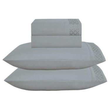 Imagem de Jogo De Cama Lençol Queen Eclipse 4 Peças - Cinza - Casa Show Enxovais