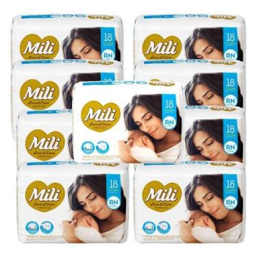 Imagem de Fralda Descartável Mili Love & Care Rn 9 Pacotes C- 18 Fraldas (total: