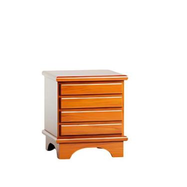 Imagem de Mesa De Cabeceira Cecília 4 Gavetas Madeira Maciça - Móveis & Cia