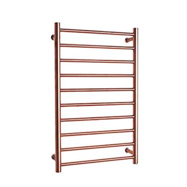 Imagem de Escorredor de toalhas em ouro rosa para banheiro, suporte elétrico de parede com 10 barras, radiador de toalheiro aquecido elétrico de aço inoxidável, com fio