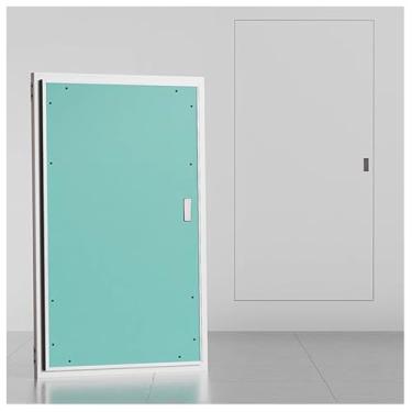 Imagem de Painel de acesso grande para drywall, porta de acesso ao sótão de gesso cartonado pintável, porta oculta de canalização de inspeção de alumínio, montagem embutida (40,6 x 61 cm/16 x 24 pol)
