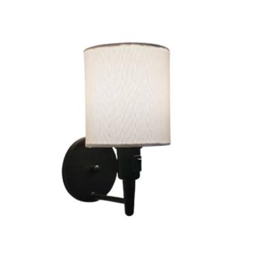 Imagem de Arandela Cilíndrica Md-2030 Preto Com Liga e Desliga Cupula Branca - Bivolt