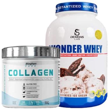 Imagem de Combo Wonder Whey Concentrado 900g (Cookies) + Colágeno Hidrolisado Co