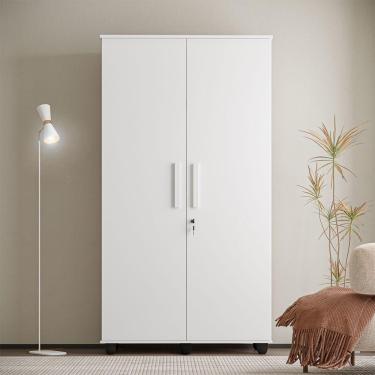 Imagem de Armario Multiuso Ouro Amplo E Resistente Ideal Para Lavanderia Alimentos E Ultilidades Branco