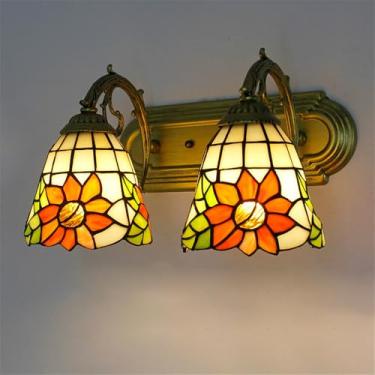 Imagem de Luminária de parede retrô americana LED de luxo e criativa para sala de estar, restaurante, quarto, escritório, casa de campo, hotel, café, bar, corredor, penteadeira, banheiro, espelho (E 2