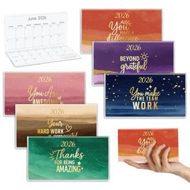 Imagem de ReliThick 6 peças, calendário de bolso 2026 para bolsa, agenda mensal, caderno, pequeno bolso, calendário, bloco de notas, presente de agradecimento, presente para mulheres, professores, escola