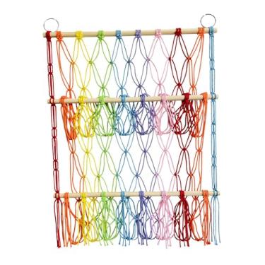 Imagem de Stuffed Animal Net Hammock Stuffed Toy Net Macrame Decor Hanging Storage Net Plush Toy Organizer for Bedroom Nursery, 2 Layer 70cmx52cm/403(2 Layer 70cmx52cm)