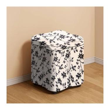 Imagem de HGTRH Otomano de armazenamento, banquinho com grande compartimento oculto, assento acolchoado confortável, tecido resistente à água e moldura de madeira maciça para sala de estar, quarto D