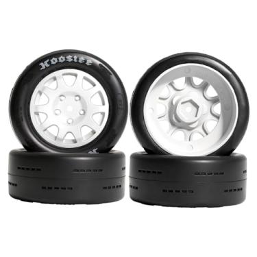 Imagem de Colaxi Rodas e pneus RC, 4 peças, peças de reposição para modelismo DIY, encaixe hexagonal de 34 mm, fácil instalação, upgrade, preto, para Rally 1/9 W258