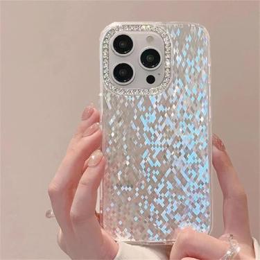 Imagem de HTVJFX Capa de celular luxuosa com glitter laser e joias da moda para 11 Pro Max (para 11 Pro Max/diamantes)