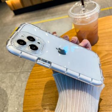 Imagem de HTVJFX Capa protetora transparente de luxo à prova de choque para iPhone XS Max (para iPhone XS Max/branca)