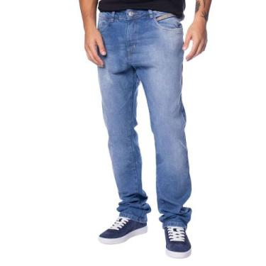 Imagem de Calça Jeans Masculina Gangster Modelagem Reta Azul Claro, Azul claro, 