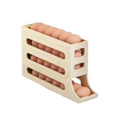 Imagem de Organizador Porta Ovos Suporte 2-4 Andares Rolante Para ate 32 Ovos Dispenser Armazena e organizador de Geladeira(4 Andares)