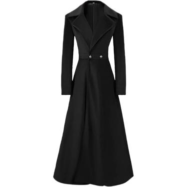 Imagem de Casaco Steampunk Vintage Longo Trench Feminino Sobretudo Gótico De Corpo Inteiro Vitoriano Tailcoat Medieval Longo Outwear, 1, L