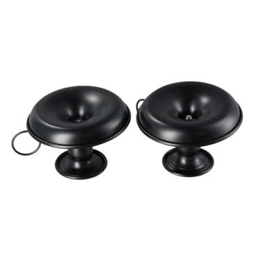 Imagem de Suporte de vela cônica de ferro multiuso pequena bandeja enfeite de mesa festa de casamento fácil de transportar artesanato armazenamento de mesa à luz de velas adereços de vela de jantar