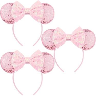 Imagem de Bandanas LIHELEI Minnie Ears para fantasia rosa de princesa