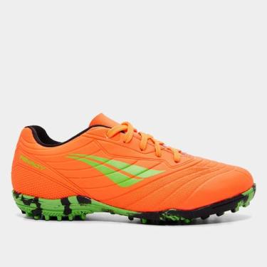 Imagem de Chuteira Society Infantil Penalty Matis XXI, Laranja, Verde, 35