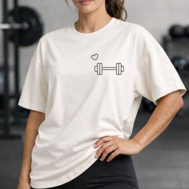 Imagem de Blusão Camisetão Oversized Feminino Academia Fitness Camiseta Larga Tr