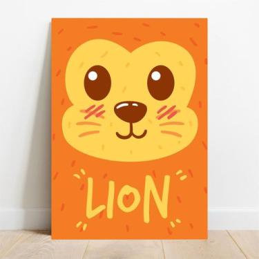 Imagem de Placa Decorativa Pop Lion - TaColado., 15x21cm