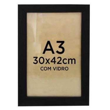 Imagem de Moldura Quadro A3 30x42 Diploma Certificado Foto Com Vidro - Várias Co
