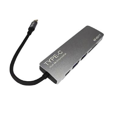 Imagem de Adaptador Hub USB-C Multifuncional Tipo-C x HDMI, USB 3.0 Cartão SD Kp